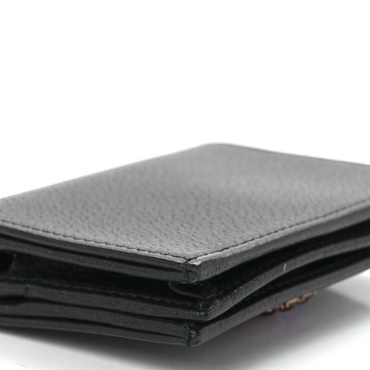Gucci Calfskin Crystal Double G Card Case Black 10 of 11
