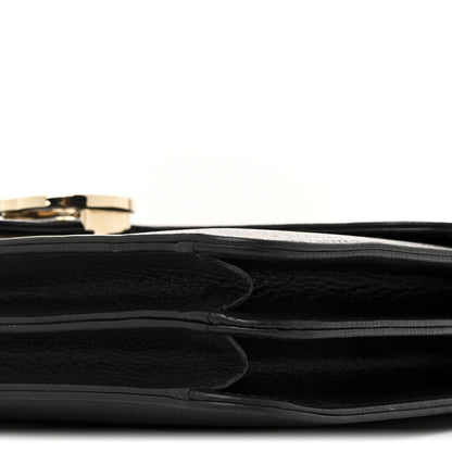 Gucci Dollar Calfskin Interlocking G Shoulder Bag Black 11 of 13