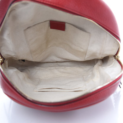 Gucci Pebbled Calfskin Bi-Color Soho Chain Backpack Red Navy 5 of 12