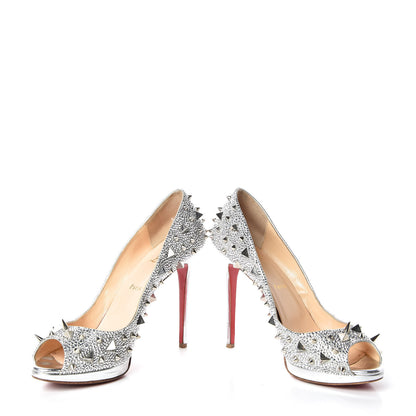 Christian Louboutin Strass Very Mix 150 Pumps 41.5 Silver 5 of 25