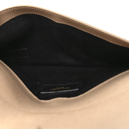 Saint Laurent Grain De Poudre Uptown Pouch Dark Beige 5 of 10