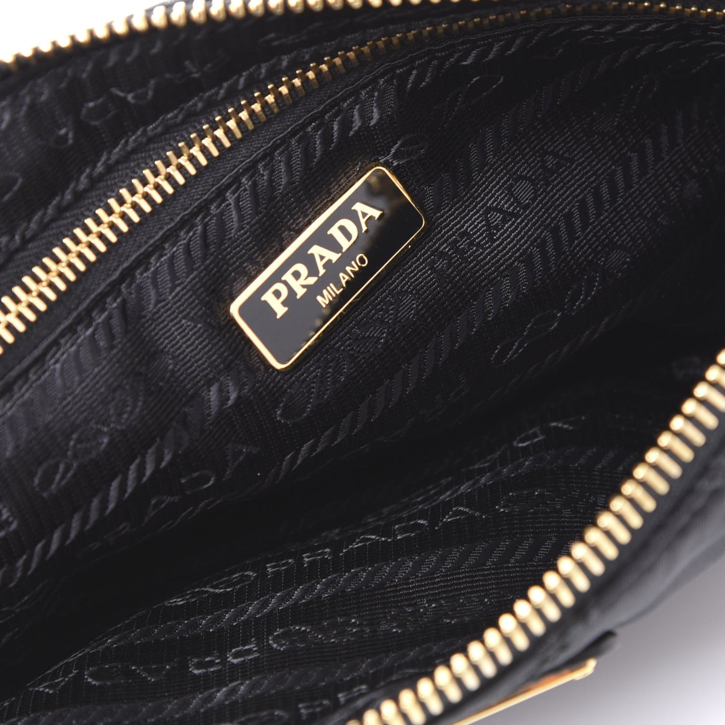 Tessuto Nylon Quilted Pochette Bag Black