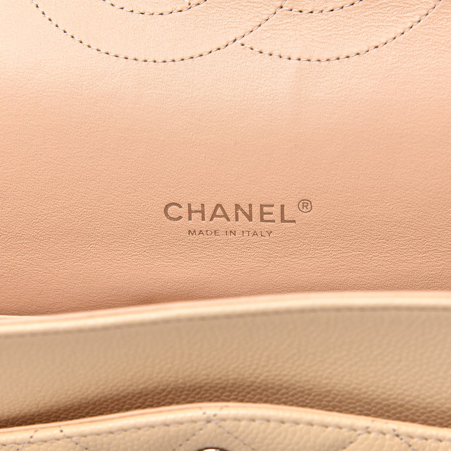 Chanel Caviar Quilted Maxi Double Flap Light Beige 6 of 10