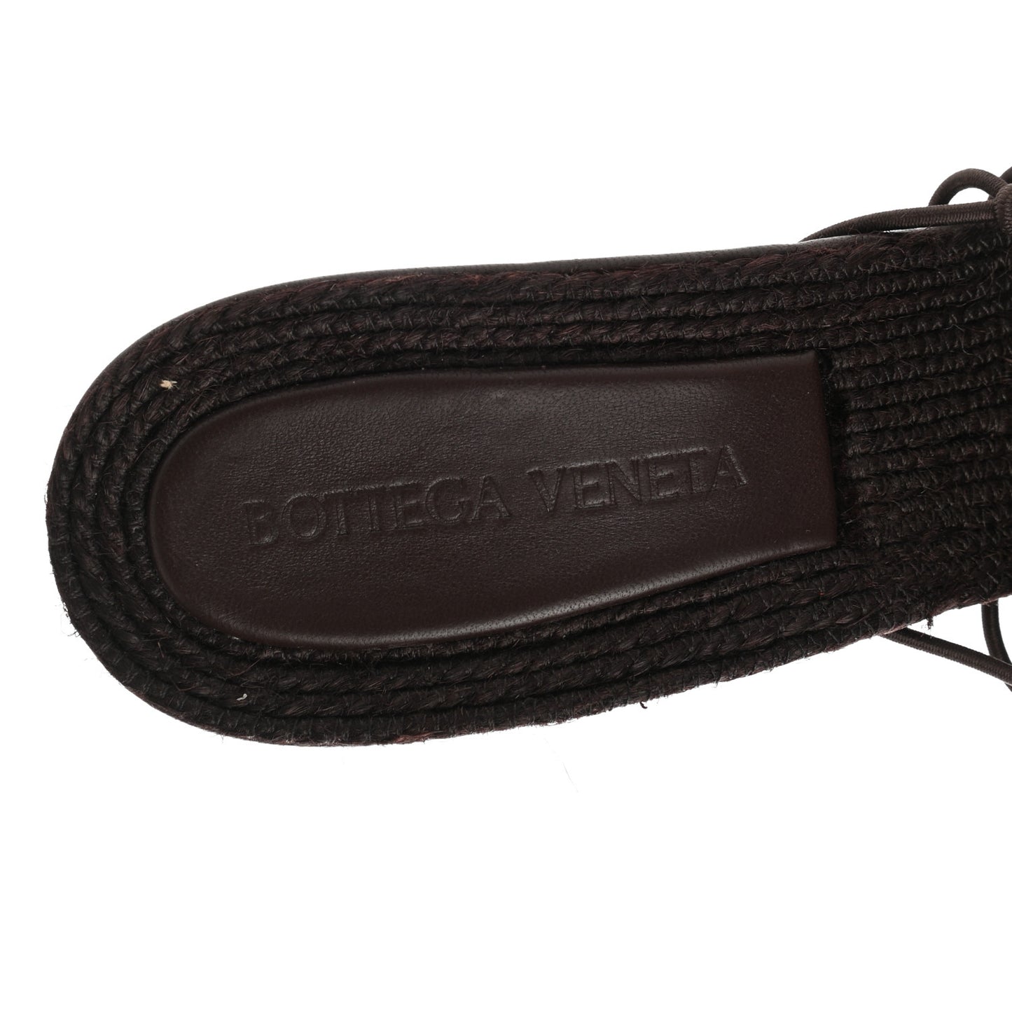 Raffia Elasticized Stretch Mule Sandals 39 Bitter Chocolate