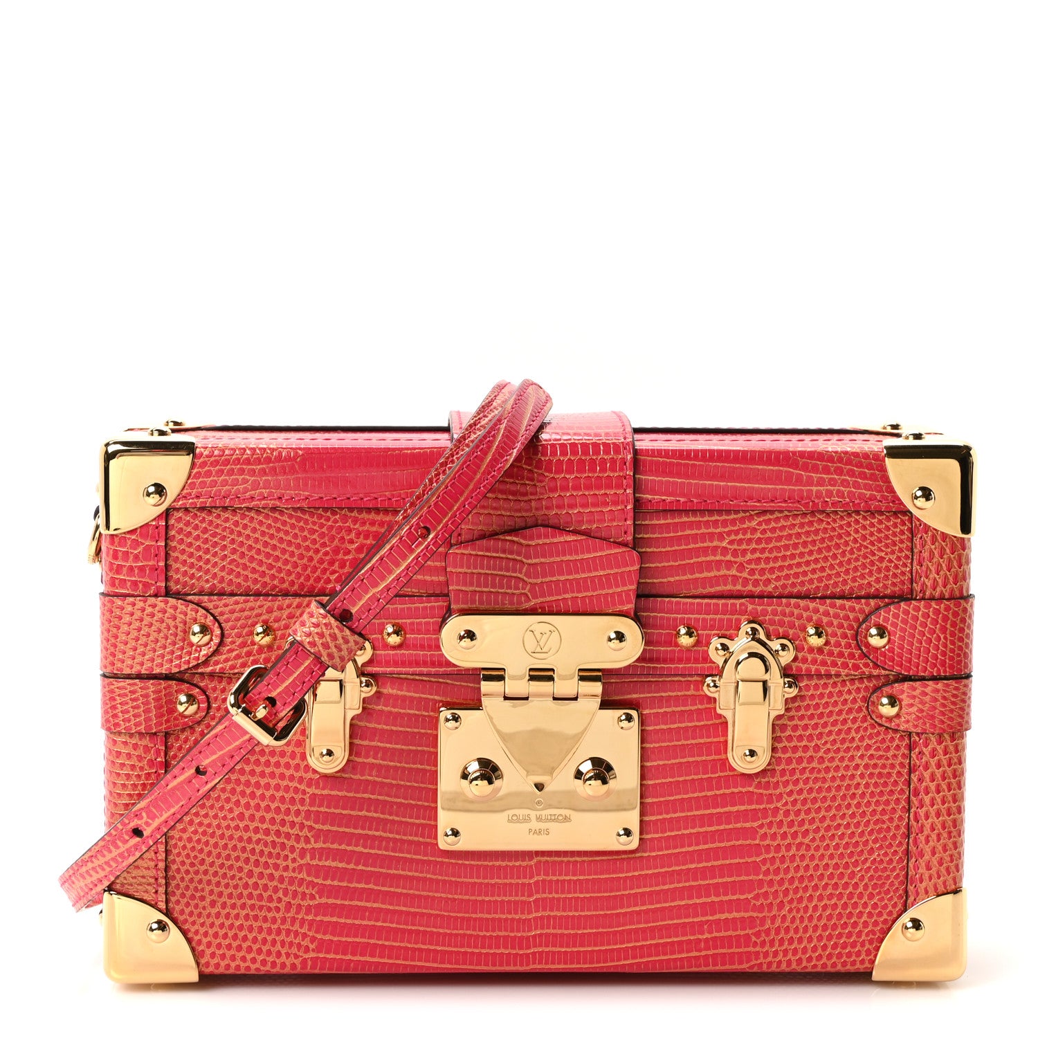 Louis Vuitton Metalic Lizard Petite Malle Pink 1 of 10