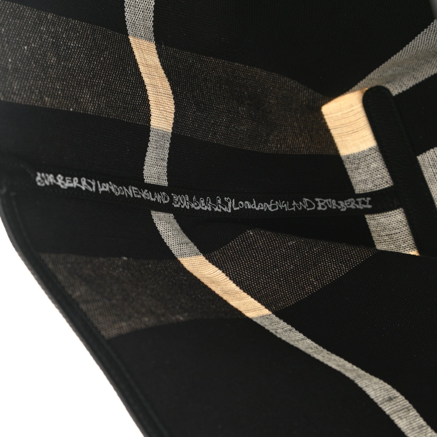 Burberry Coated Canvas Mega Check Medium Doodle Tote Black White 6 of 10