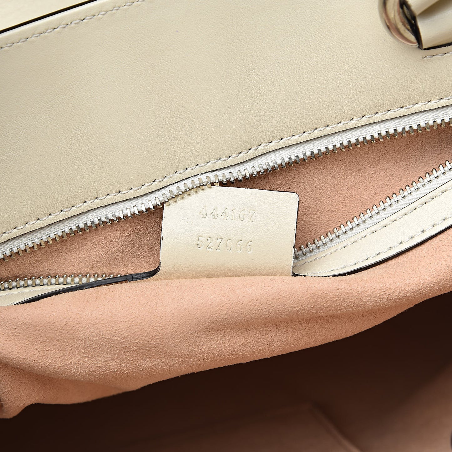 Calfskin Web Stripe Large Dionysus Tote Bag White