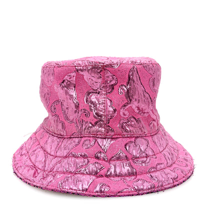 Gucci Canvas Lame GG Monogram Reversible Bucket Hat Fuxia Pink 8 of 13