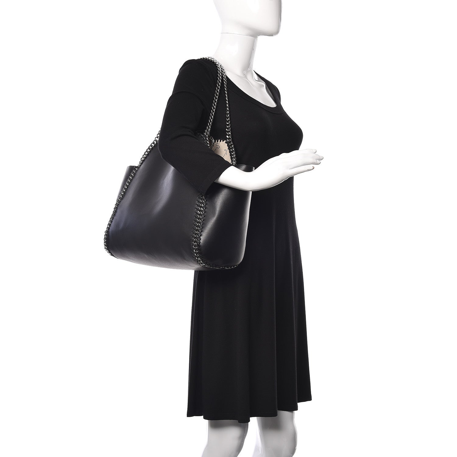Stella McCartney Alter Nappa Falabella Fine Chain Tote Black 2 of 15