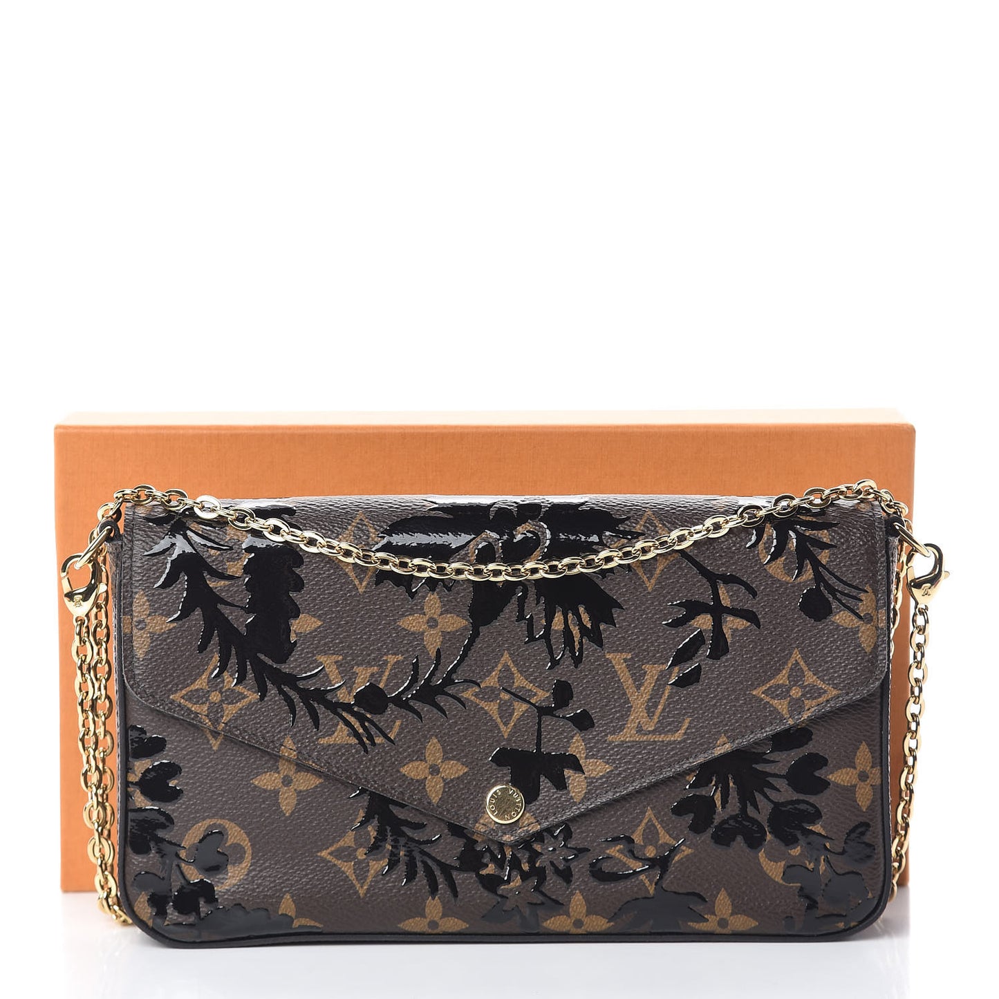 Monogram Blossom Pochette Felicie Chain Wallet Black