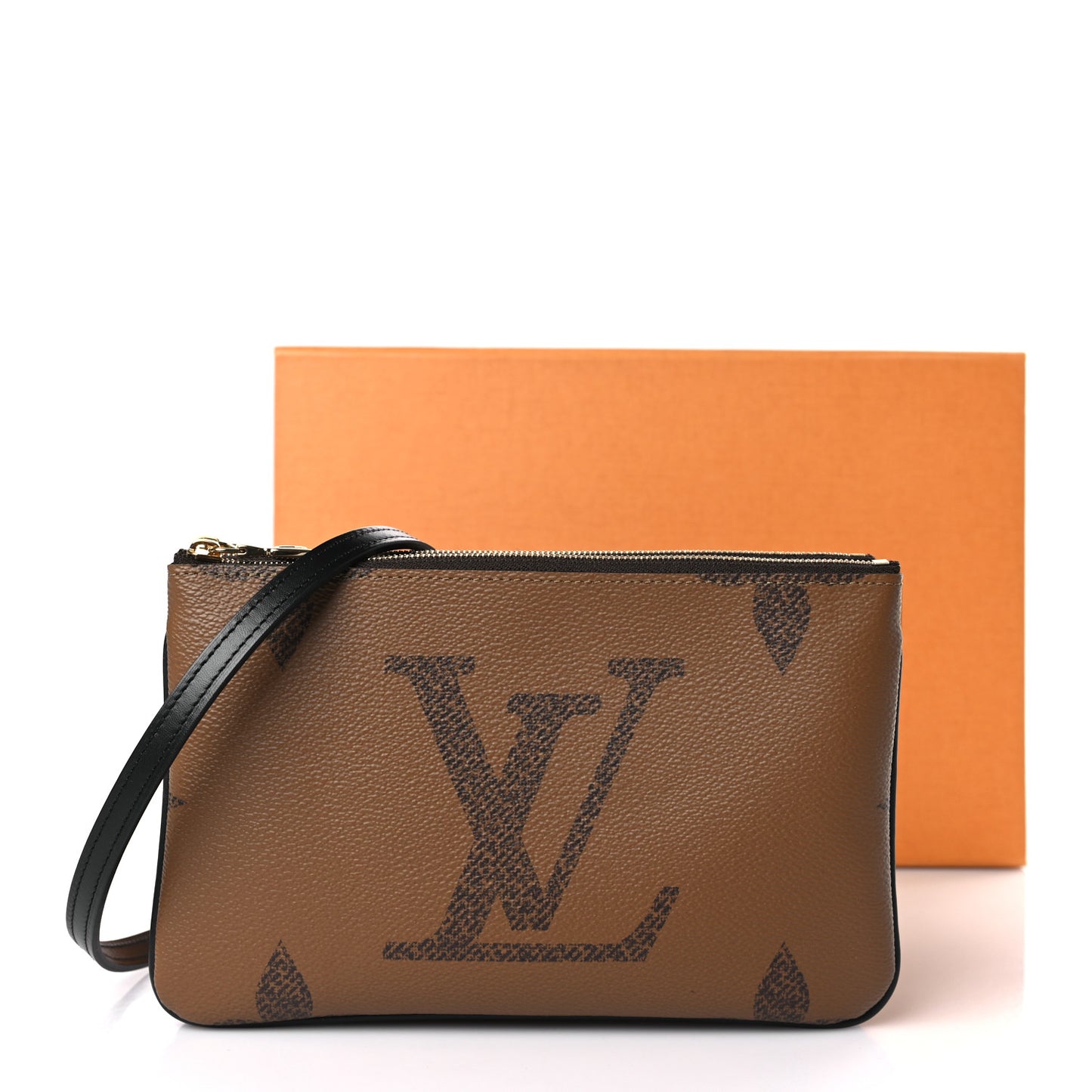 Reverse Monogram Giant Double Zip Pochette