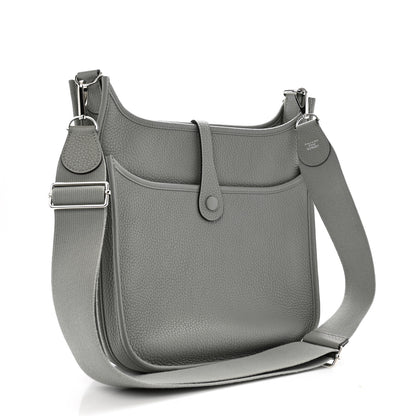 Hermes Taurillon Clemence Evelyne III PM Gris Mouette 3 of 11