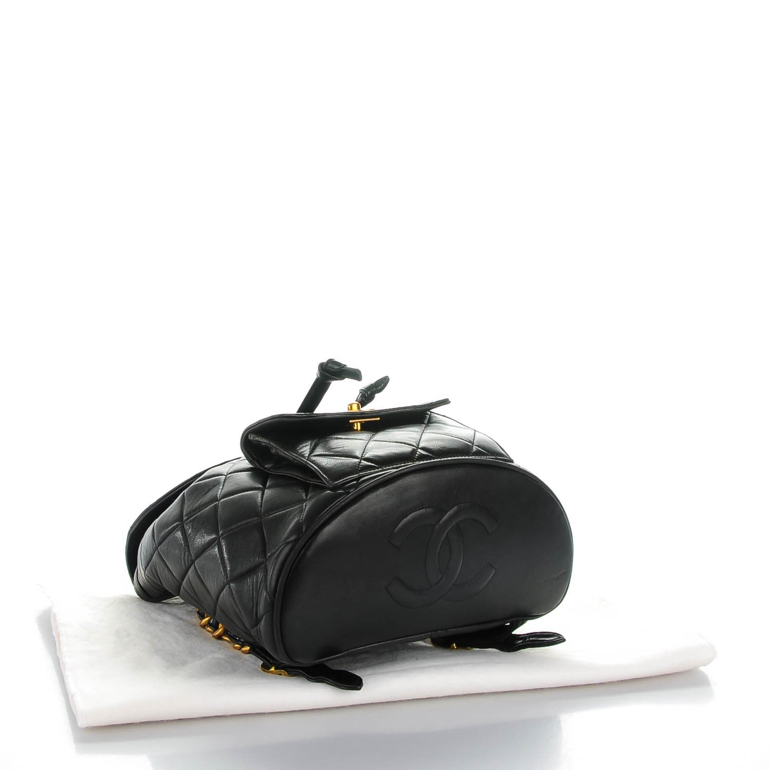 Chanel Lambskin Quilted Backpack Black 4 of 9