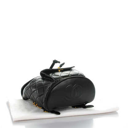 Chanel Lambskin Quilted Backpack Black 4 of 9
