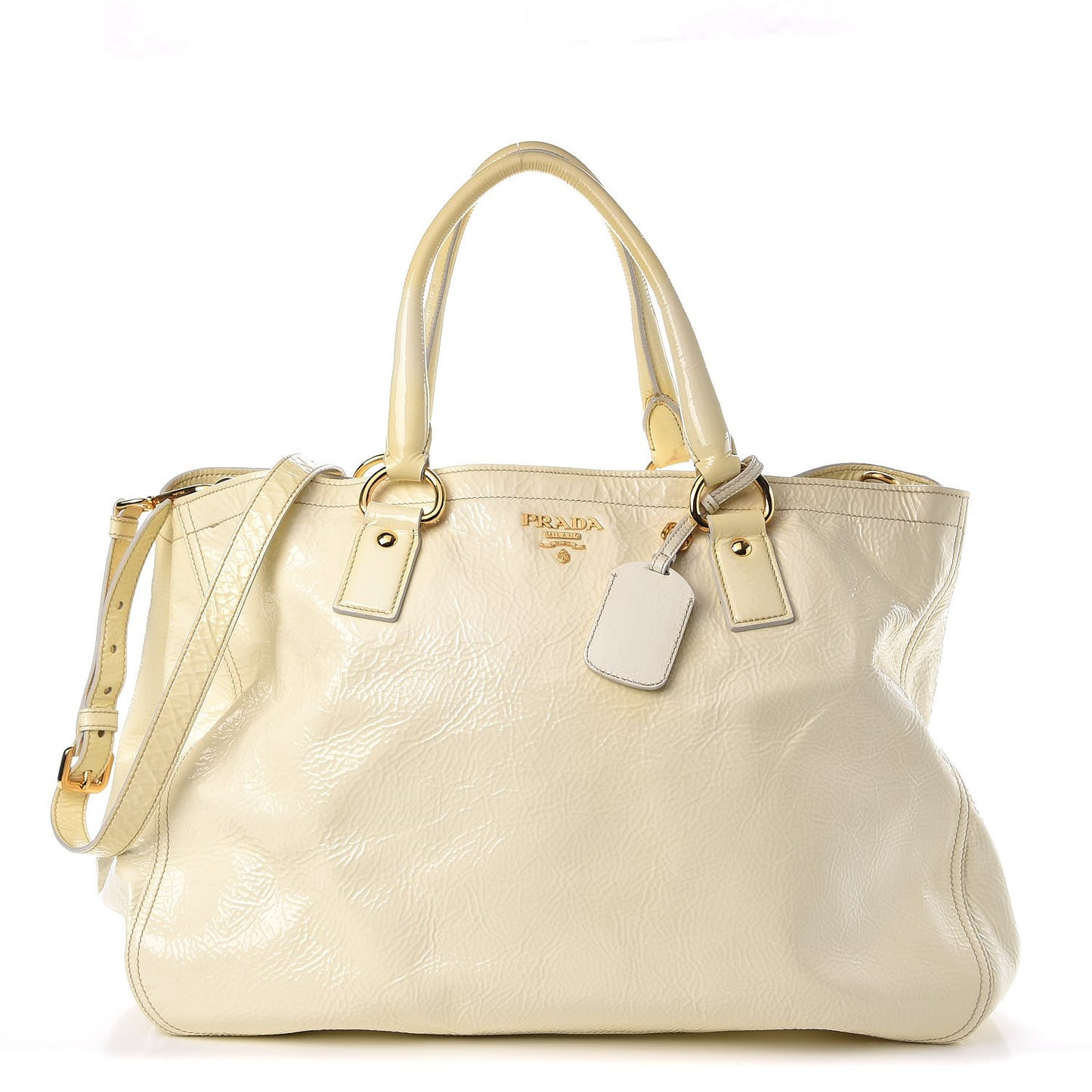 Vernice Naplak Shopping Tote White