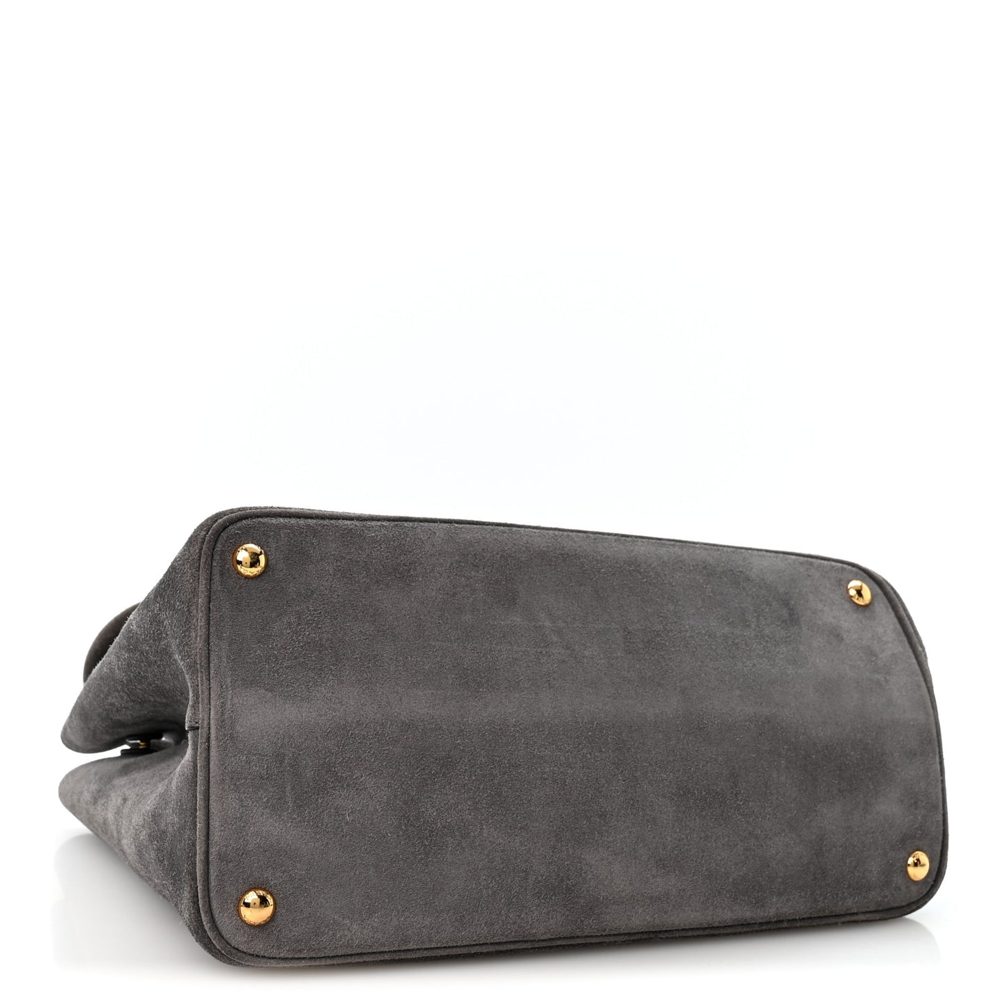 Scamosciato Suede Medium Double Bag Tote Grigio