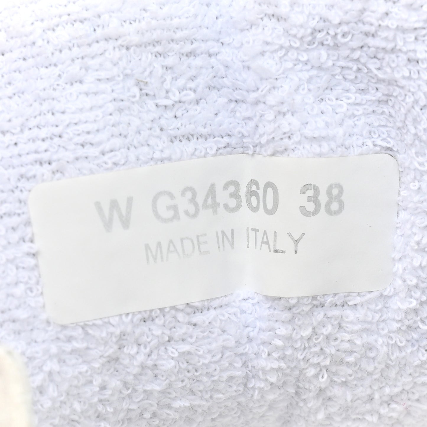 Suede Calfskin Fabric CC Sneakers 38 White