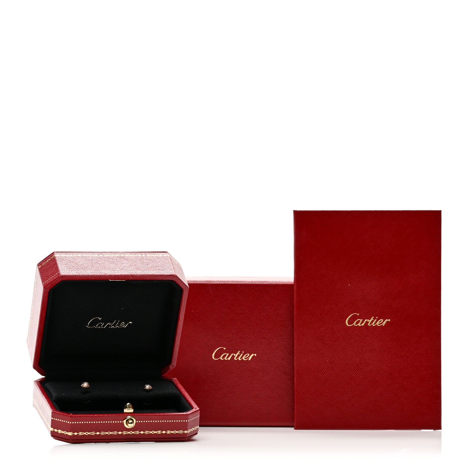 Cartier 18K Pink Gold Diamond SM D'Amour Earrings 5 of 5