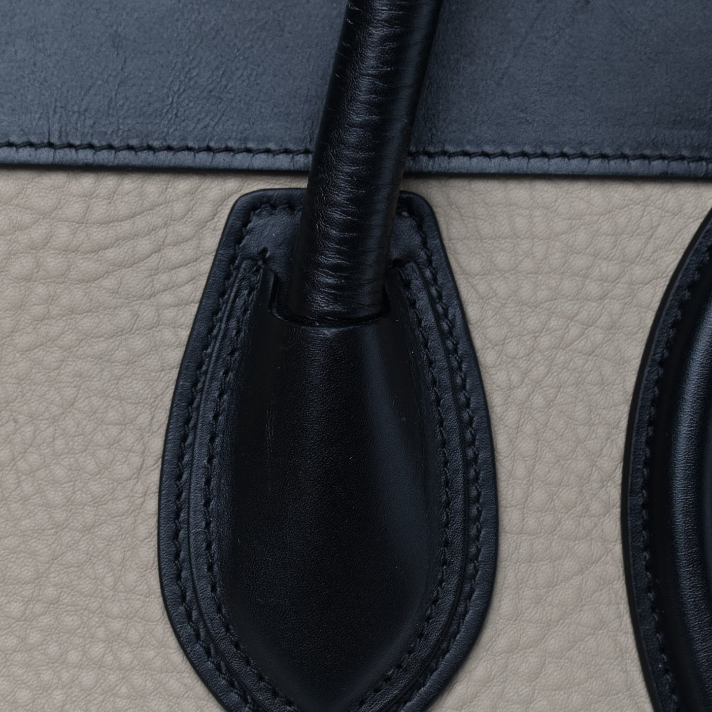 Elephant Calfskin Mini Tri-Color Luggage Beige