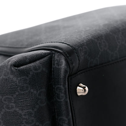 Gucci GG Supreme Monogram Web Messenger Diaper Bag Black Grey 11 of 23