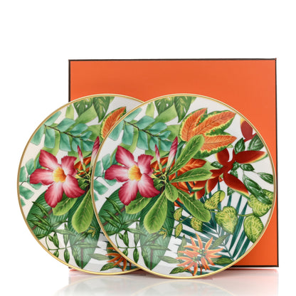 Hermes Porcelain Passifolia Dessert Plate N°2 Set of 2 8 of 9