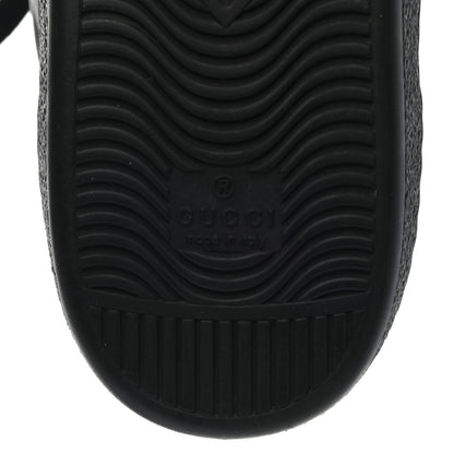 Gucci Miro Soft Calfskin Laminated Ayers Web Bee Embroidered Mens Ace Sneakers 8.5 Black Red Flame Night 6 of 10
