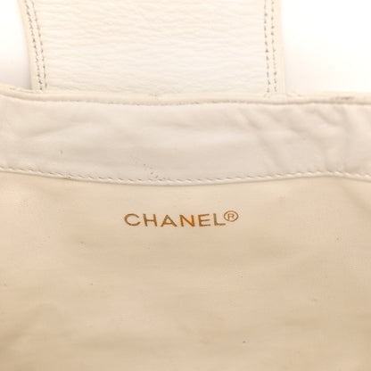 Chanel Lambskin Stitched Shoulder Bag White 6 of 13