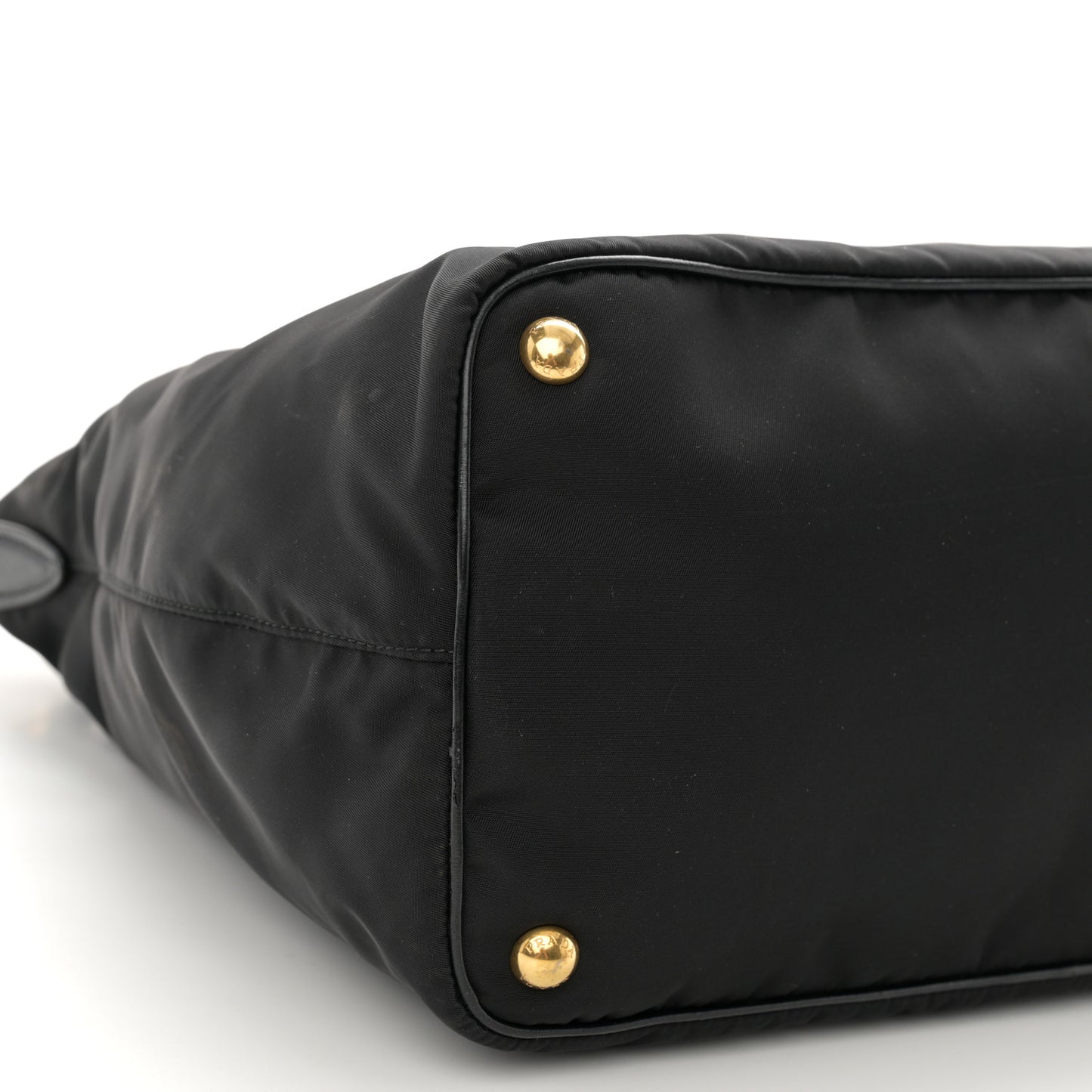 Tessuto Nylon Soft Calfskin Tote Black