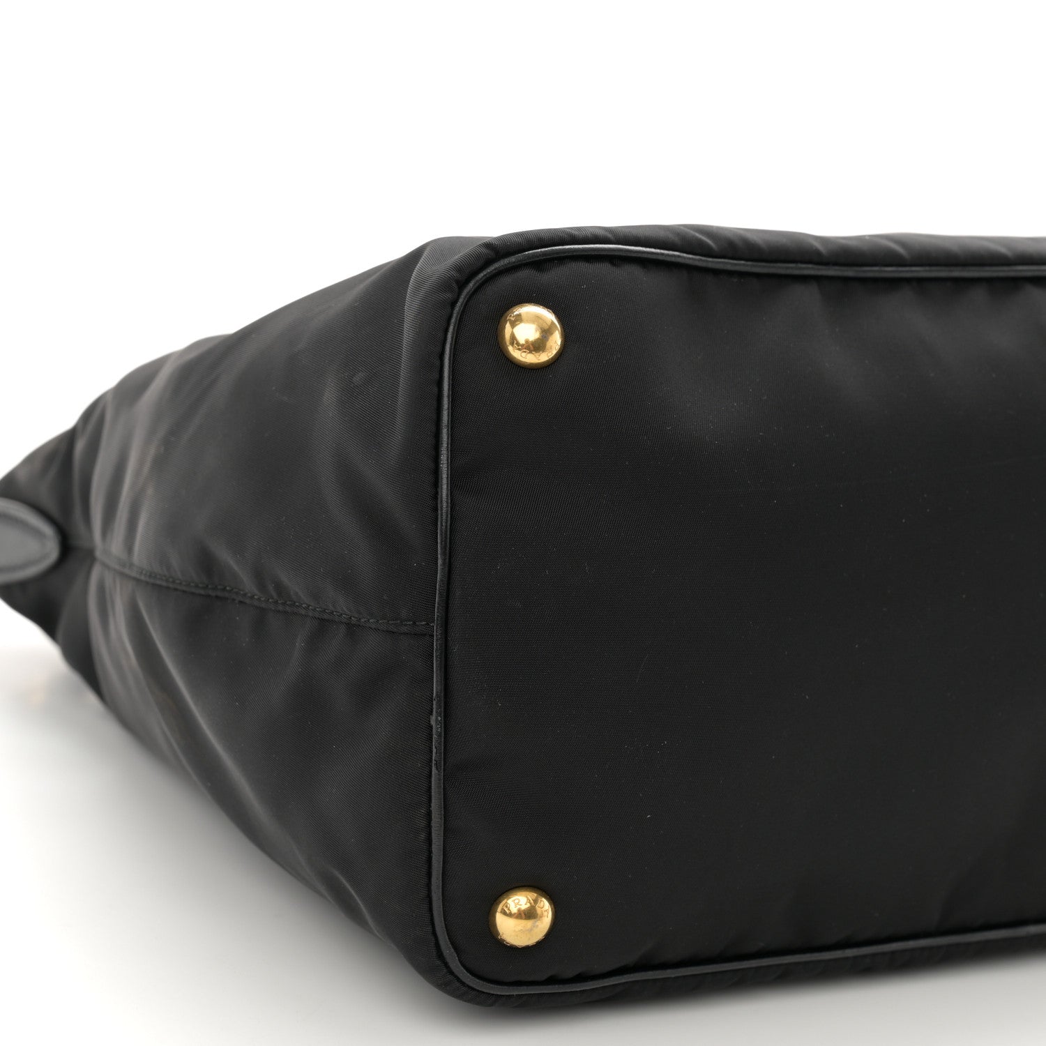 Prada Tessuto Nylon Soft Calfskin Tote Black 10 of 13