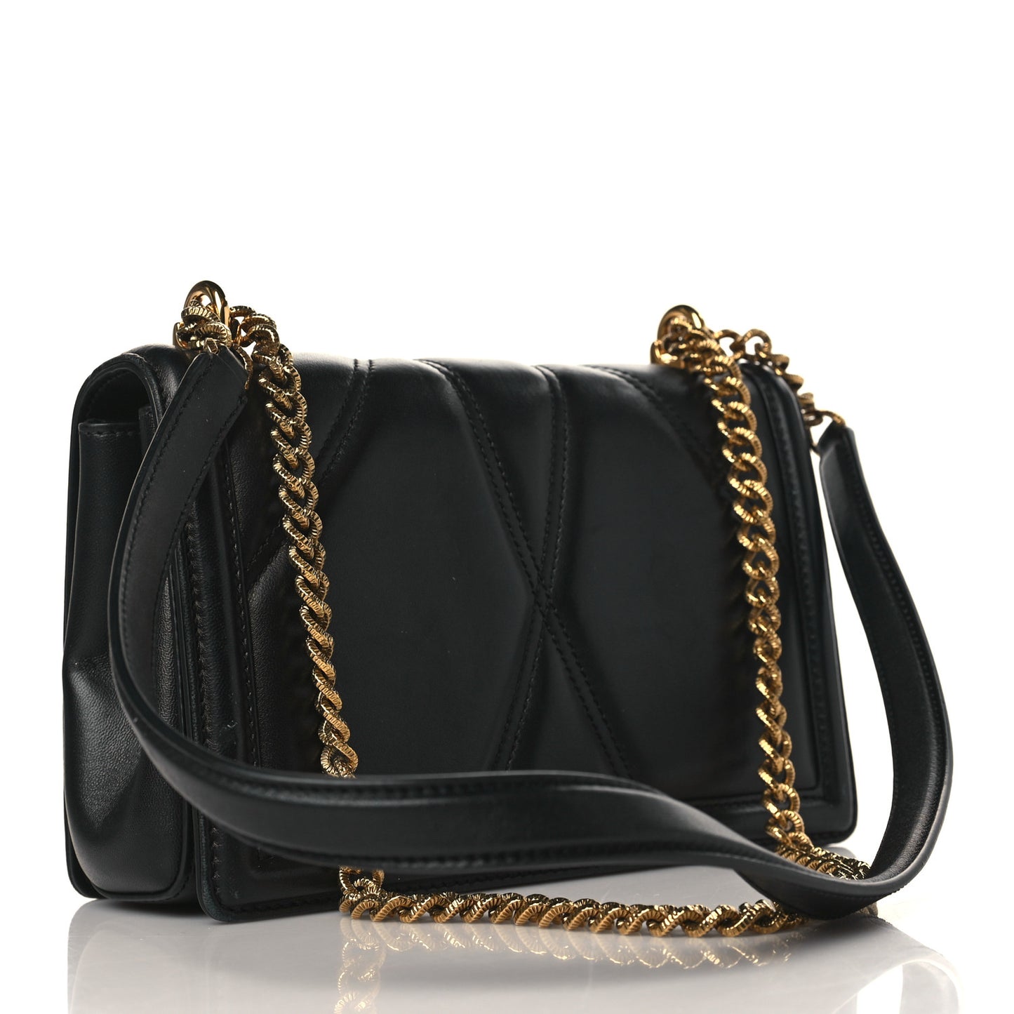 Calfskin Medium Devotion Crossbody Bag Black