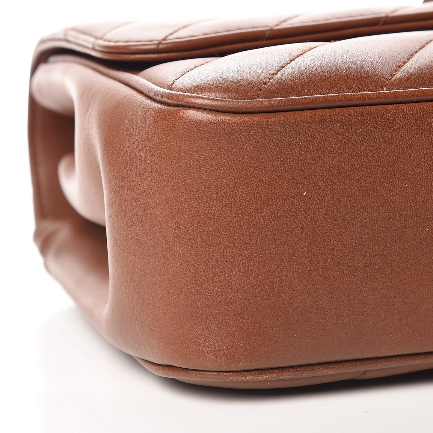 Lambskin Quilted Jumbo Coco Vintage Flap Brown