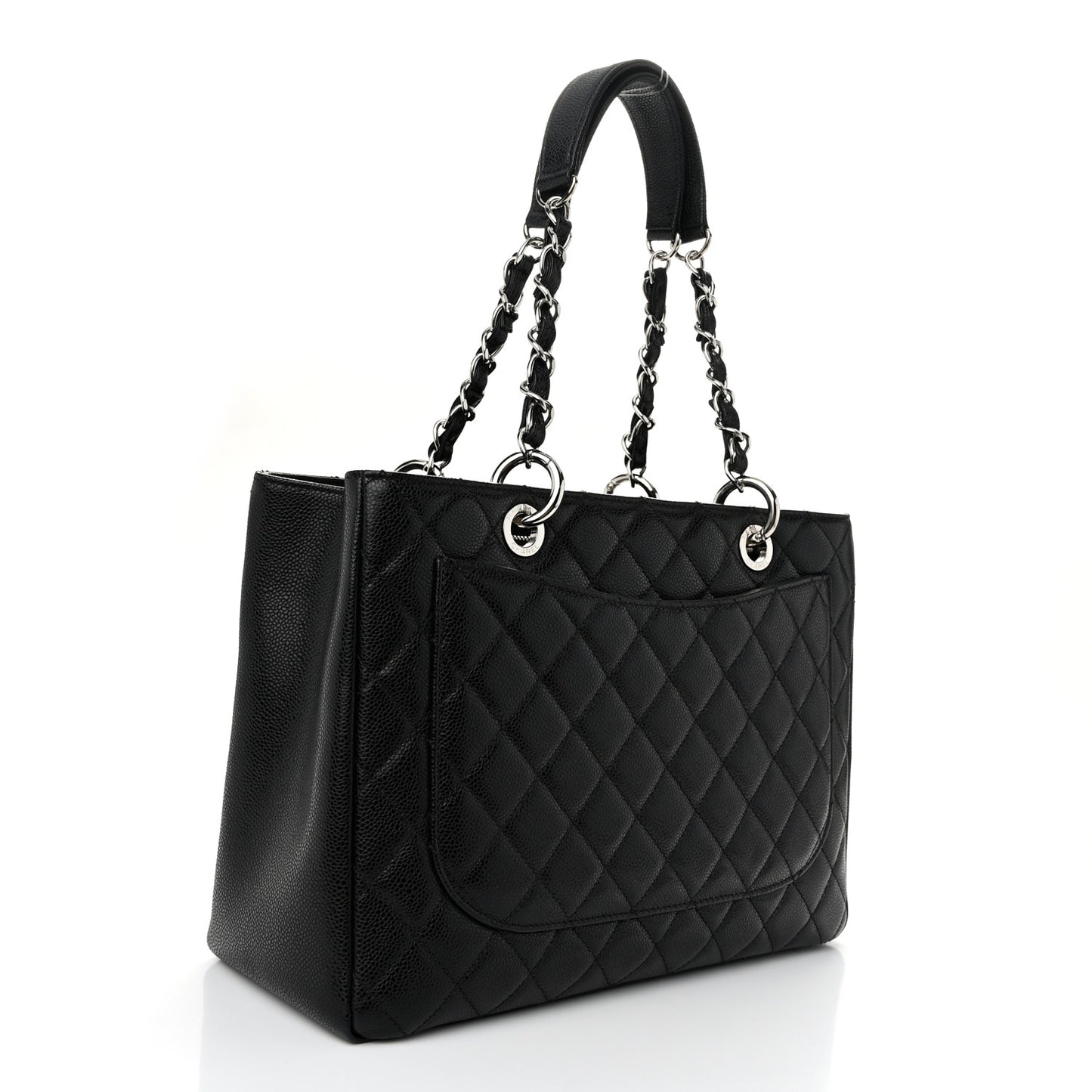 Caviar Quilted Grand Shopping Tote GST Black