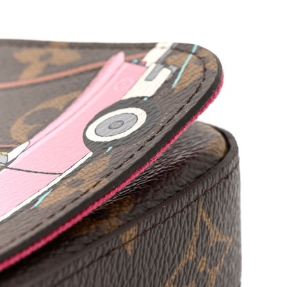Louis Vuitton Monogram 2021 Christmas Animation Hollywood Pochette Felicie Chain Wallet Fuchsia 10 of 12