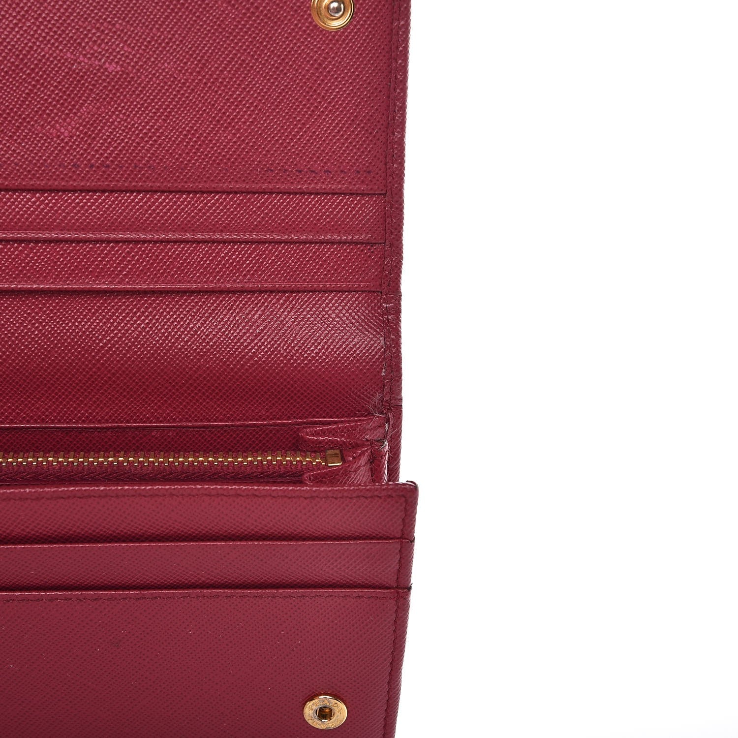 Prada Saffiano Metal Wallet Ibisco 9 of 19
