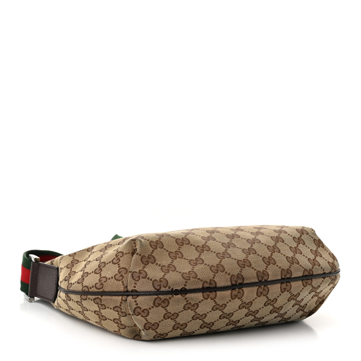 Monogram Web Medium Half Moon Hobo Dark Brown