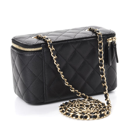 Chanel Caviar Quilted Small Vanity Case With Chain Black 3 of 11