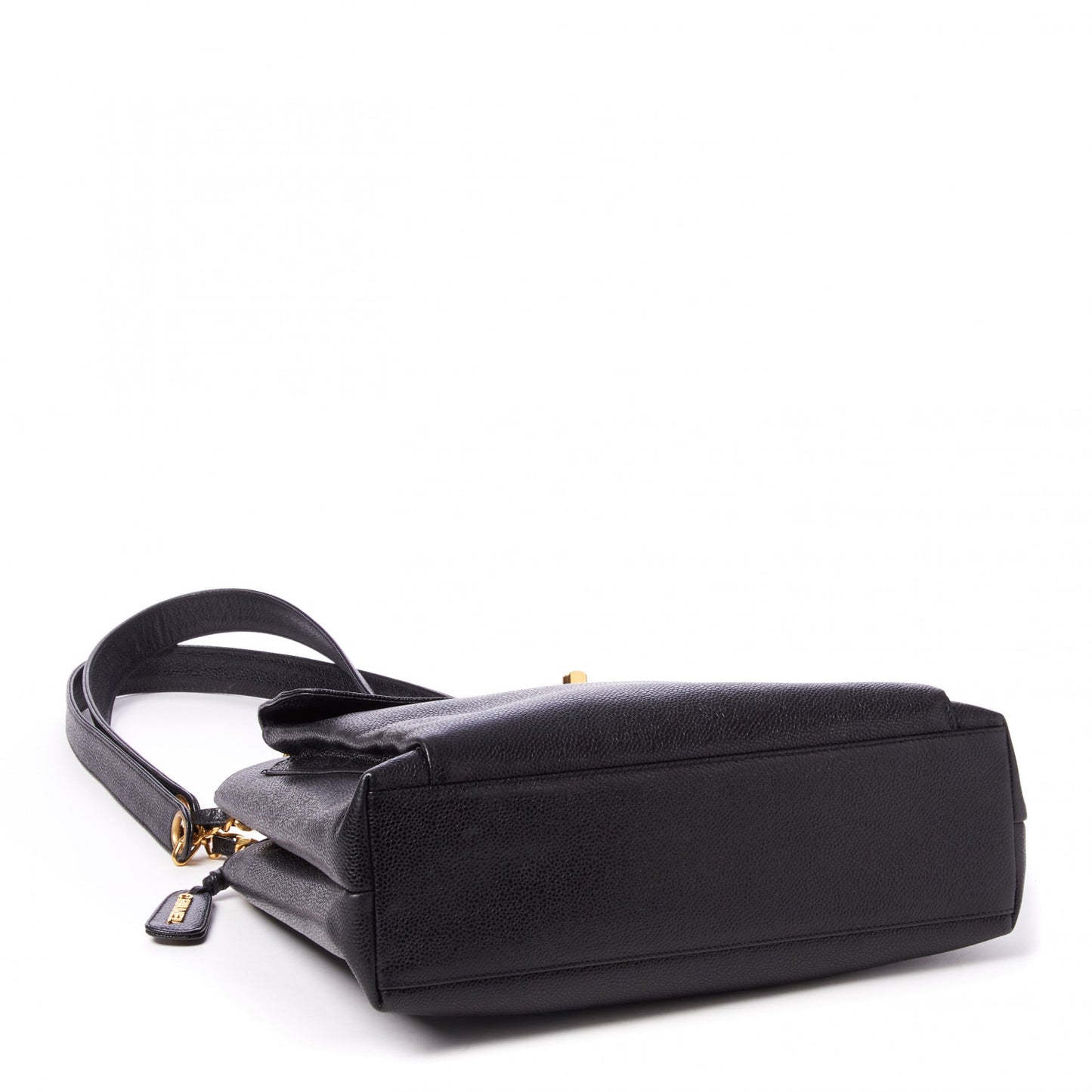 Caviar Flap Shoulder Bag Black