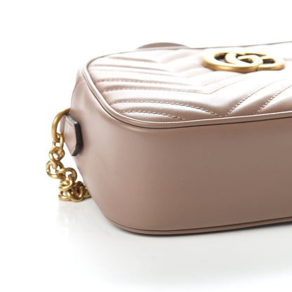 Gucci Calfskin Matelasse Small GG Marmont Chain Shoulder Bag Porcelain Rose 8 of 11