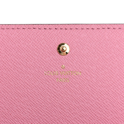 Louis Vuitton Damier Ebene 2022 Christmas Animation Paris Sarah Wallet Pink 6 of 7