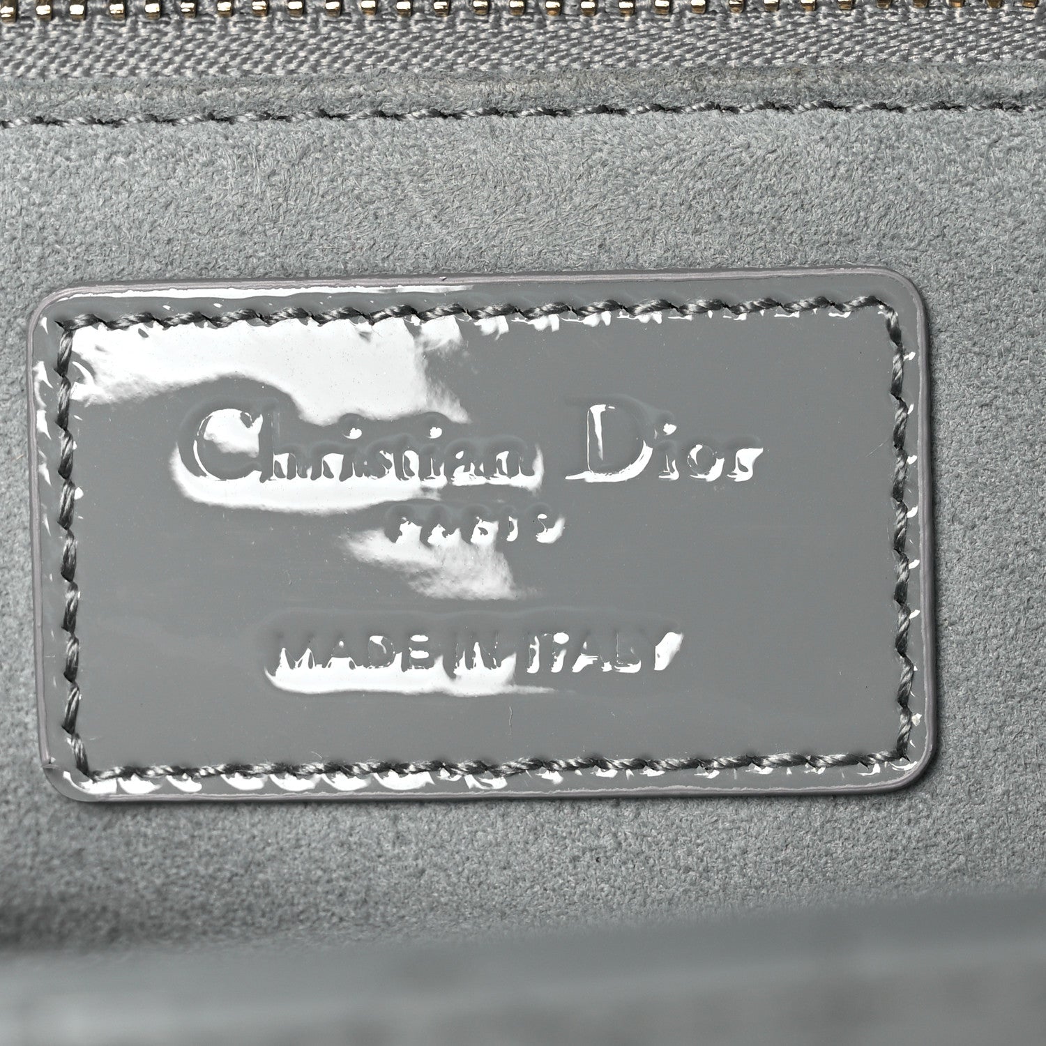 Christian Dior Patent Cannage Medium Lady Dior Grey 6 of 13