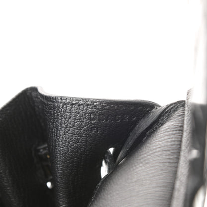 Hermes Taurillon Novillo Shiny Niloticus Crocodile Birkin Touch 30 Black 7 of 11