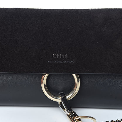 Chloe Suede Calfskin Mini Faye Shoulder Bag Black 10 of 10