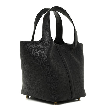 Hermes Taurillon Clemence Picotin Lock 18 PM Black 3 of 10