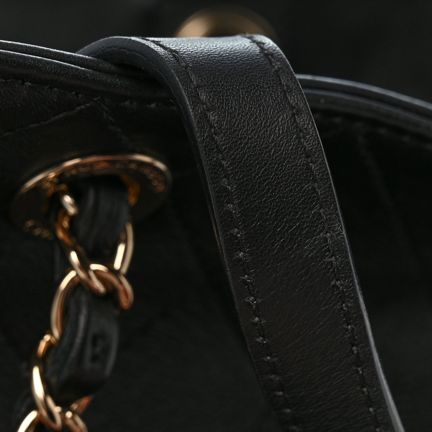 Calfskin Serial Shopper Tote Black