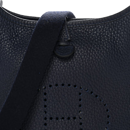 Hermes Taurillon Clemence Evelyne TPM Bleu Nuit 8 of 11