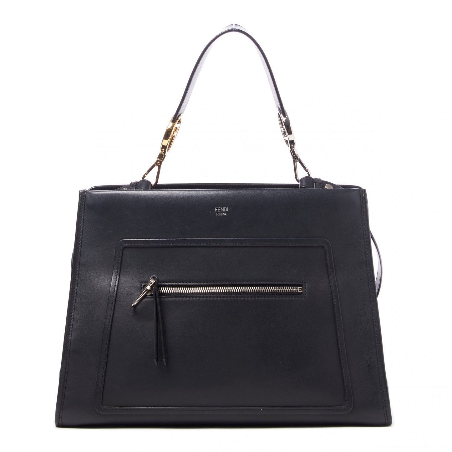 Vitello Century Opaco F is Fendi Regular Runaway Satchel Black