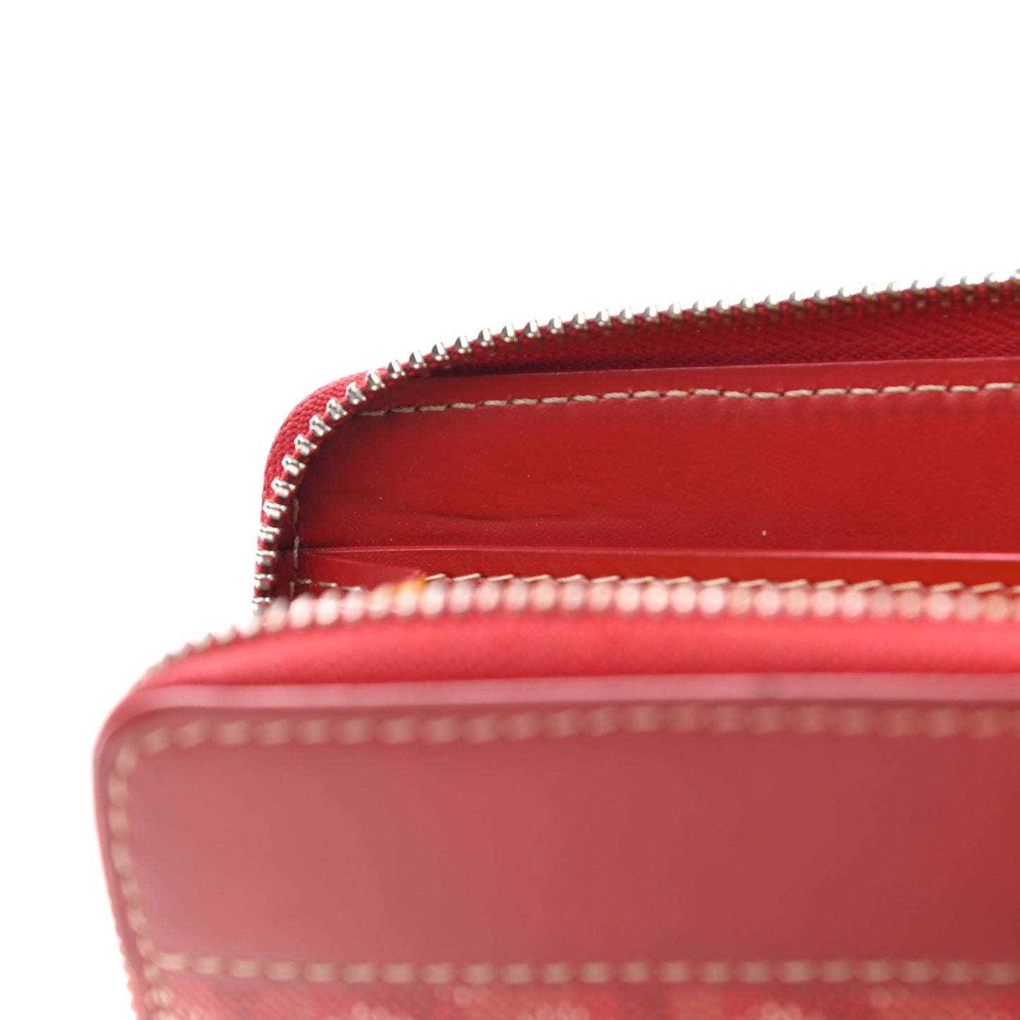 Goyardine Matignon Zip Around GM Wallet Red