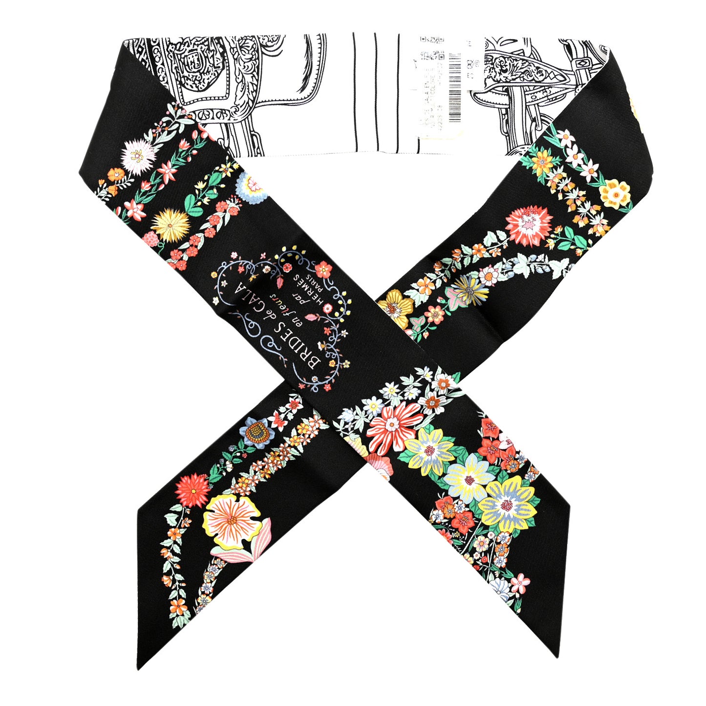 Silk Brides de Gala en Fleurs Twilly Black Multicolor White