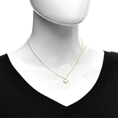 Van Cleef & Arpels 18K Yellow Gold Mother of Pearl Sweet Alhambra Pendant Necklace 2 of 5
