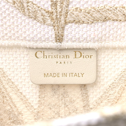Christian Dior Canvas Embroidered Medium Rêve d'Infini Book Tote Gold 6 of 9